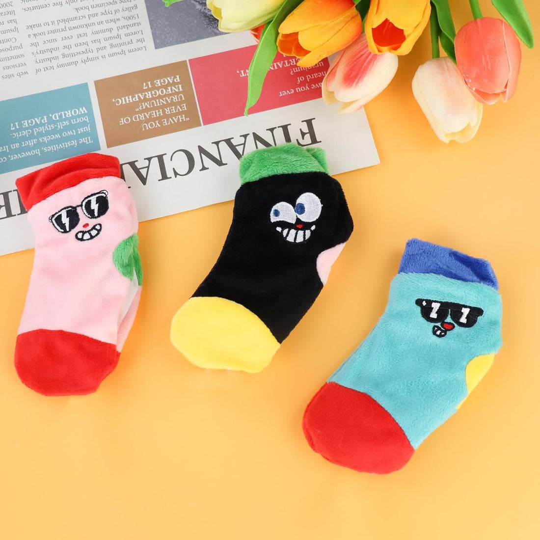 Andiker 3Pcs Cat Crinkle Toys