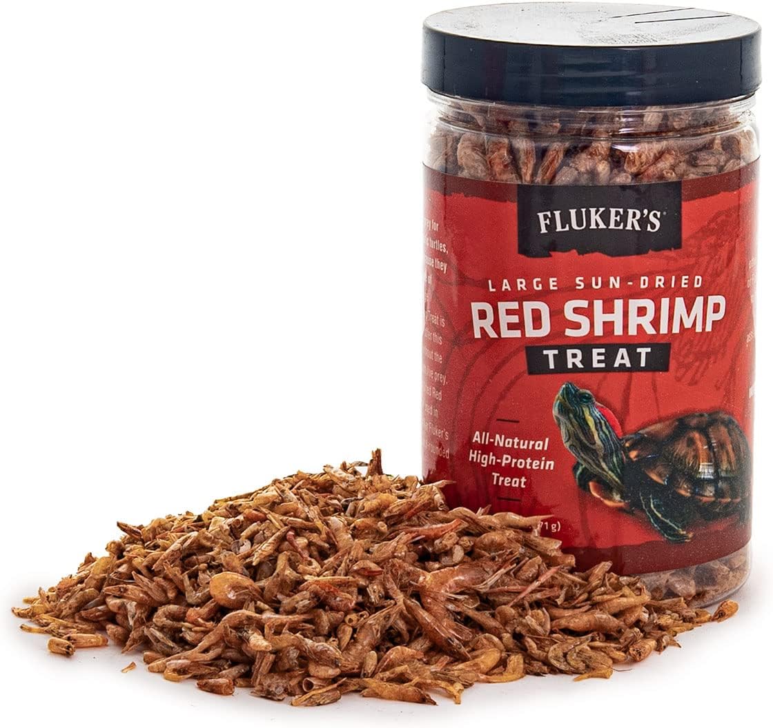 Fluker's All Natural Large Sun-Dried Red Shrimp, High Protein Treats