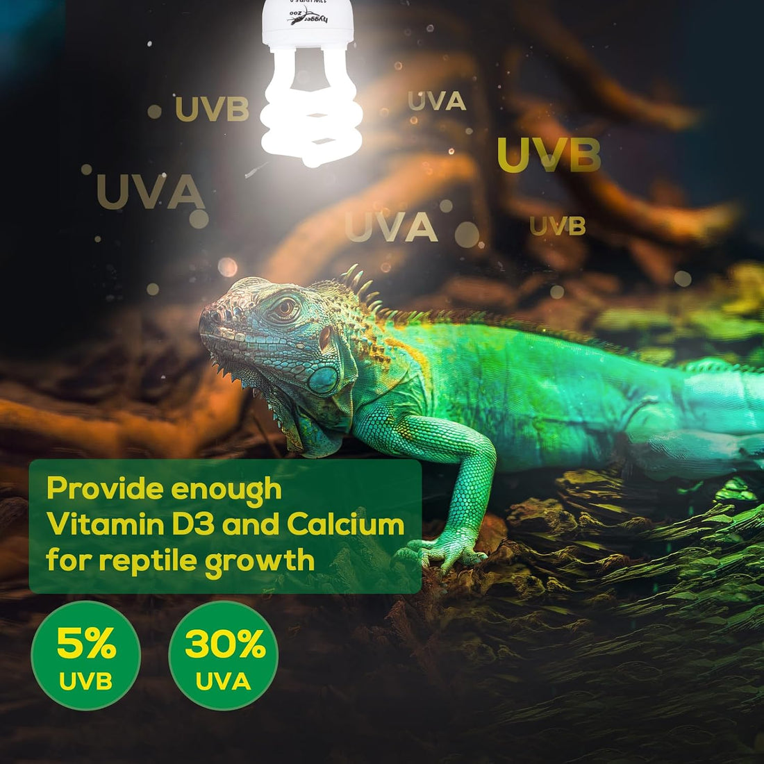 UVB Bulb for Reptiles, 5.0 13W UVB Light for Reptiles