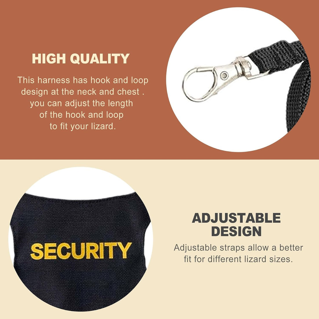 Adjustable Bearded Dragon Leash and Harness Set Soft Leather Lizard