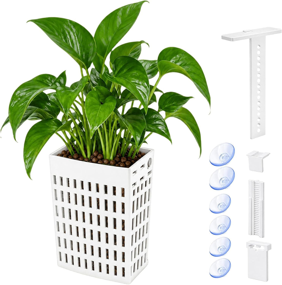 Upgraded Adjustable Aquarium Plant Holder,2 Pack Black