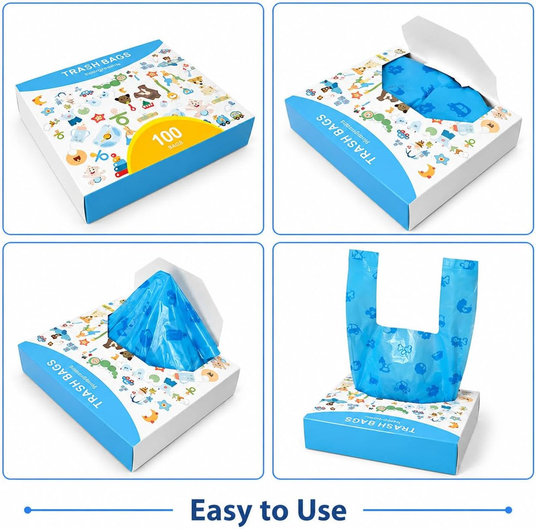 Odor Sealing Cat Litter Poop Clump Pick-Up Bags with Handles Scoop