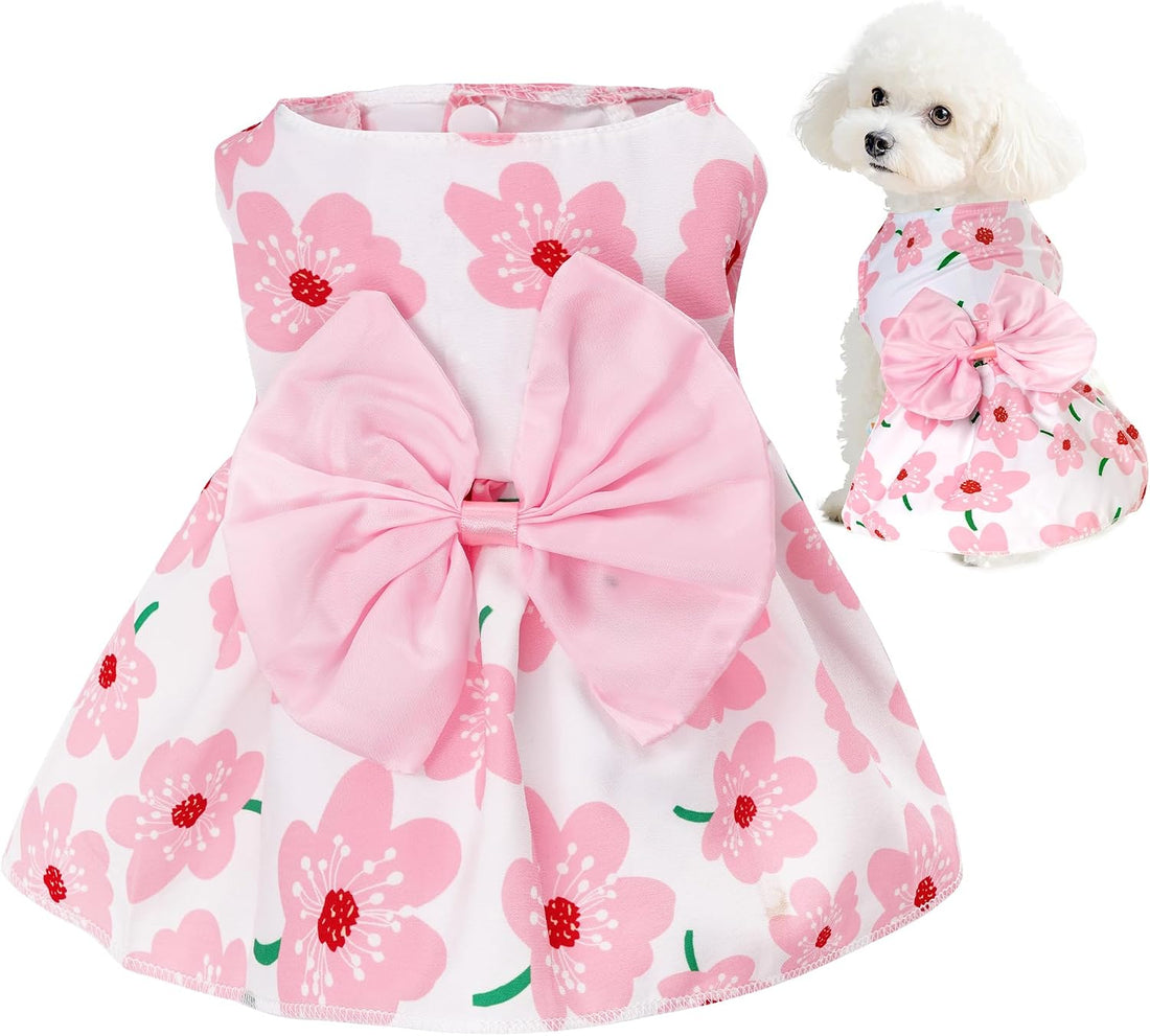 choyaxo Floral Dog Dress Cute Dog Skirt Pet Dress Summer Pet Clothes
