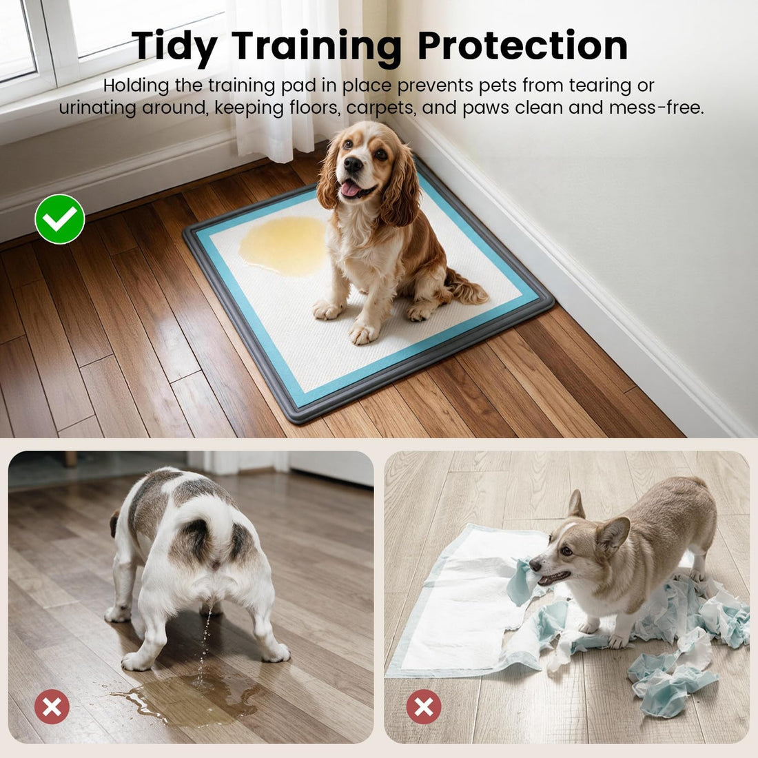 Dog Pee Pad Holder Tray, Fits for 22"x22"