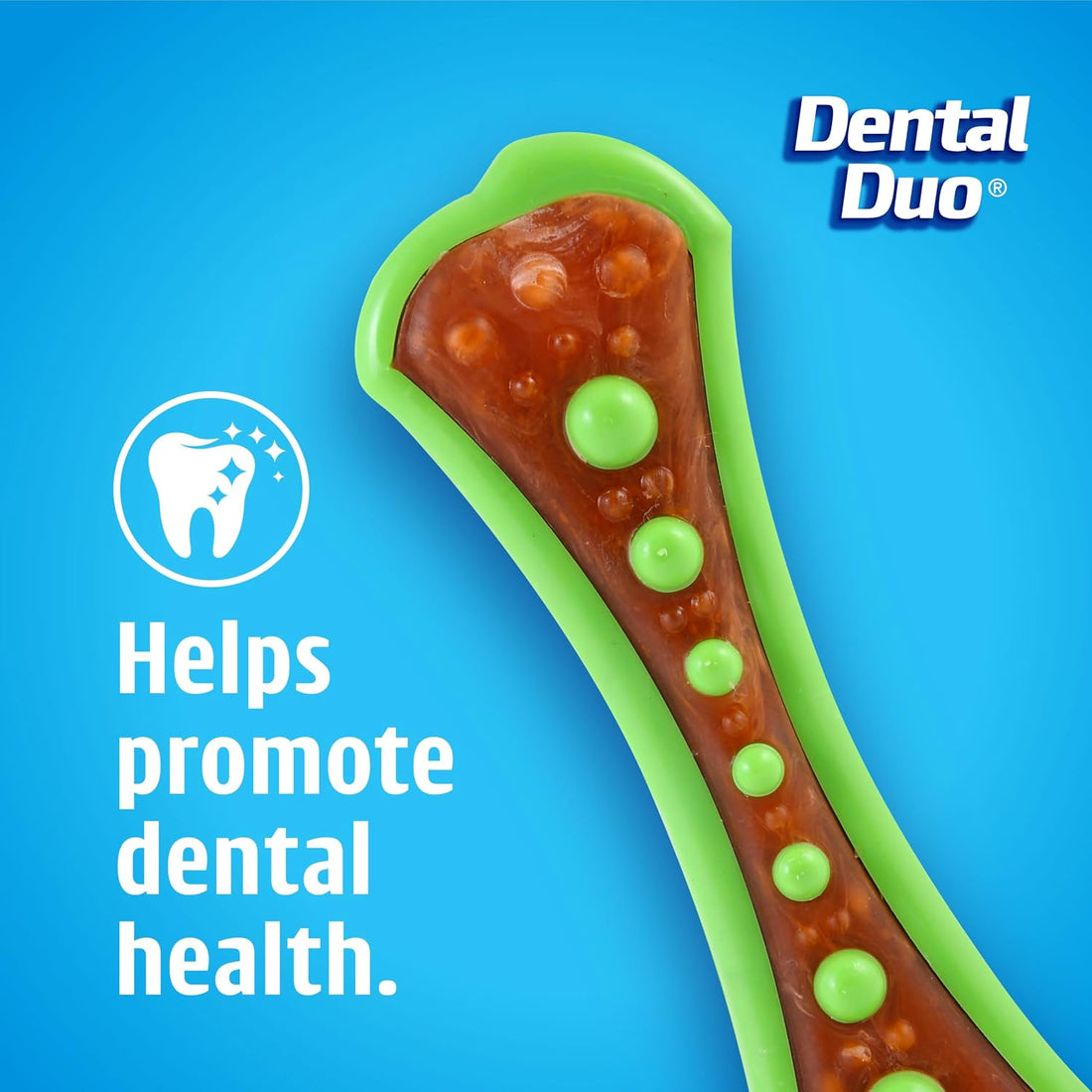Hartz Chew 'n Clean Dental Duo Dog Treat & Chew Toy, Color Varies