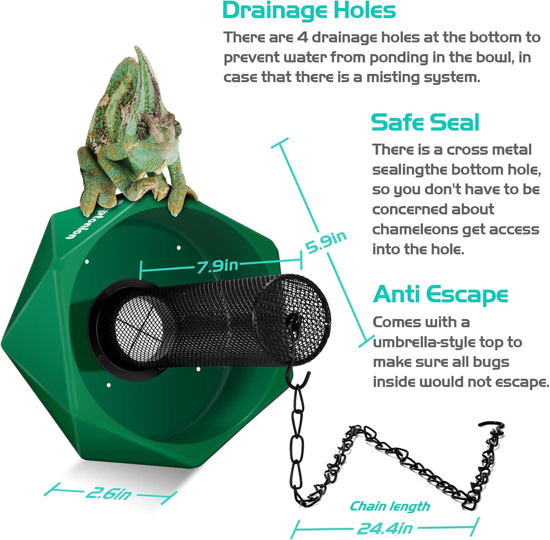 Hookable Chameleon Feeding Bowl
