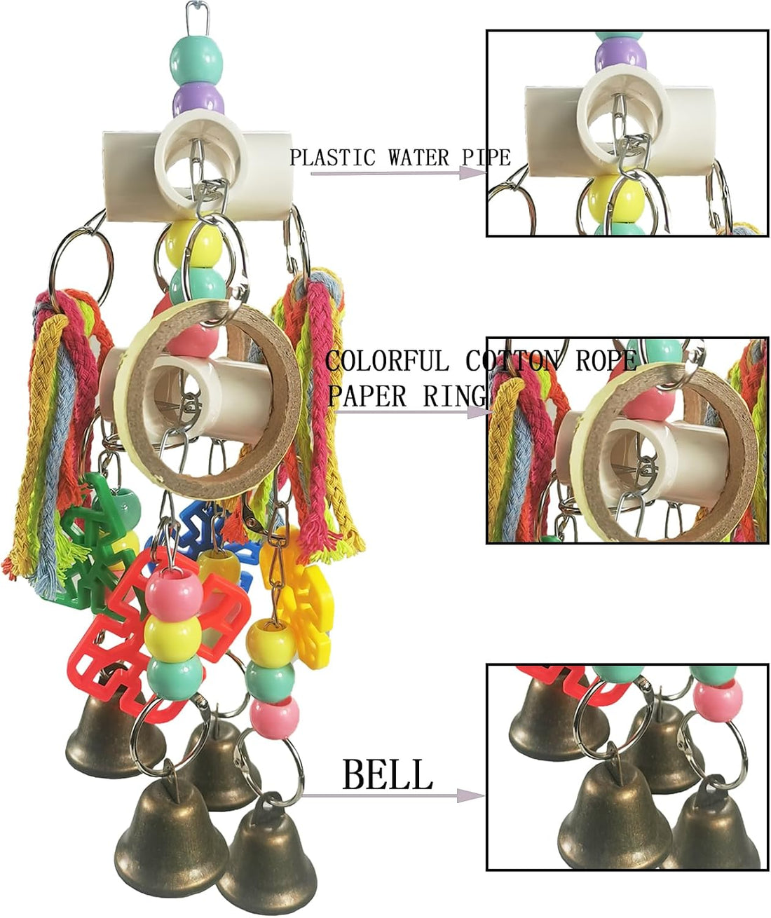 Parrot Toys Hanging Interactive Chew Toys