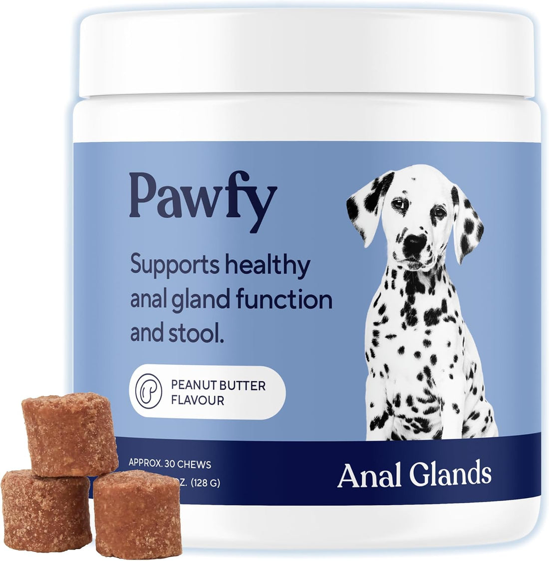 Pawfy Anal Gland Chews for Dogs - Fiber Support for Healthy Scooting