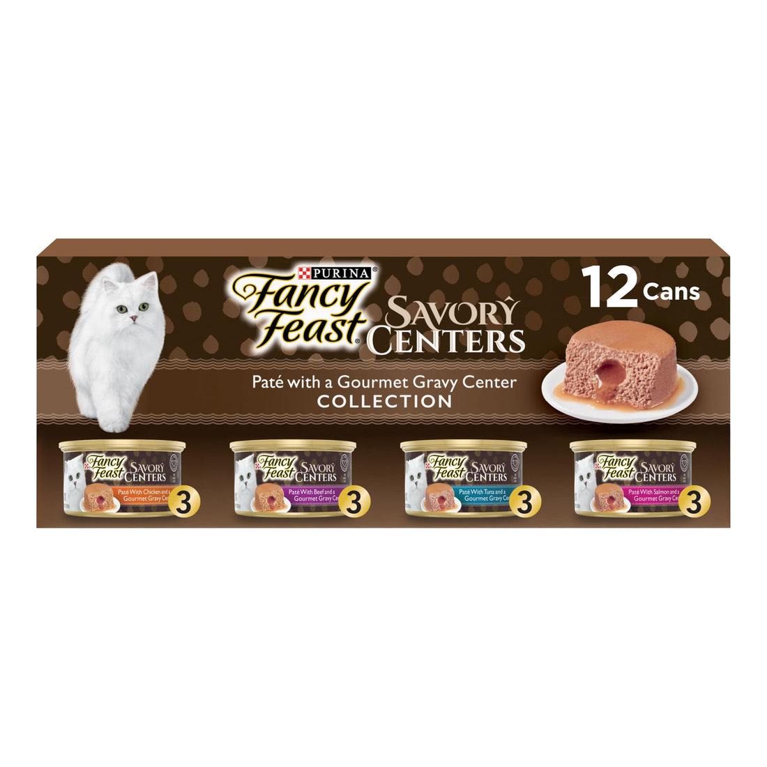 Purina Fancy Feast Savory Centers Wet Cat Food Pate Variety Pack