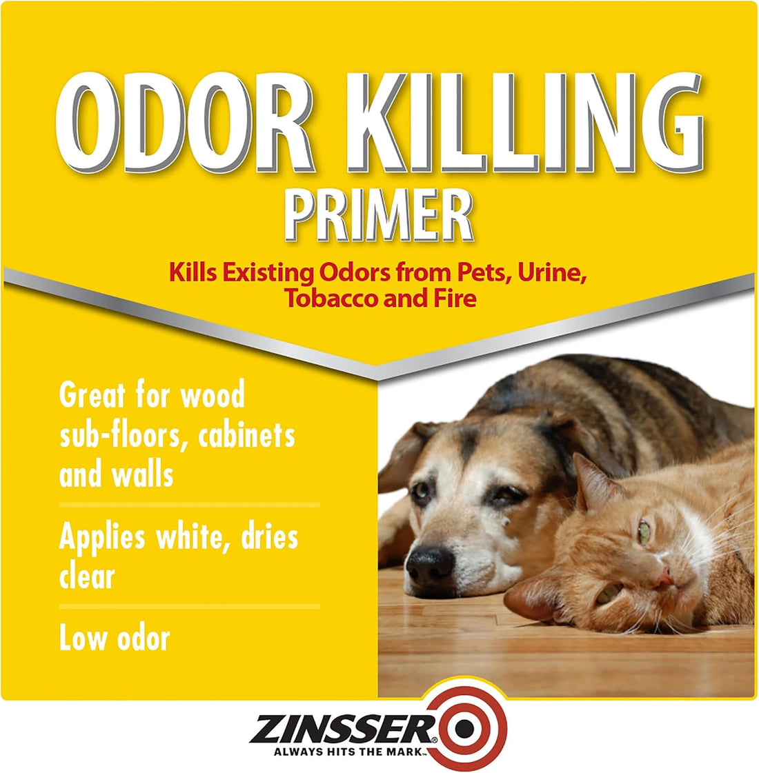 Rust-Oleum Zinsser 307648 Odor Killing Primer, White, Quart