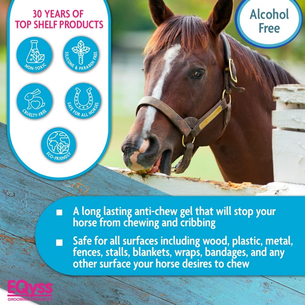 EQyss Crib Guard Horse Anti-Chewing Gel with Brush Applicator