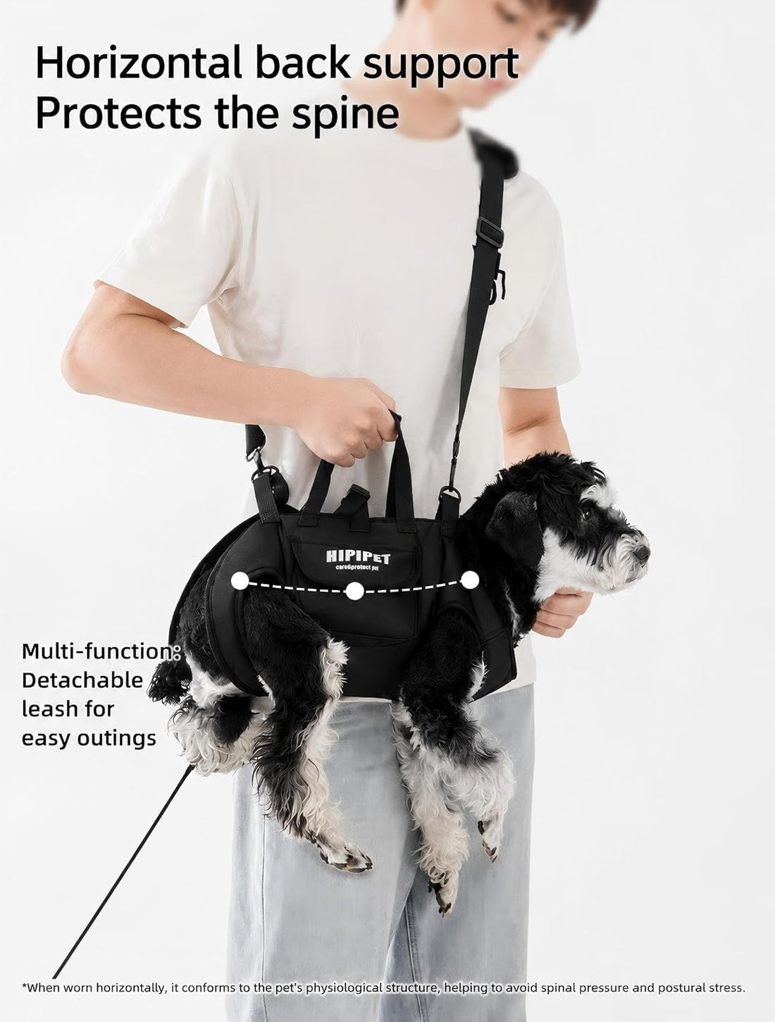 Dog Lift Assist Sling, Multifunctional Pet Leash Harness Backpack