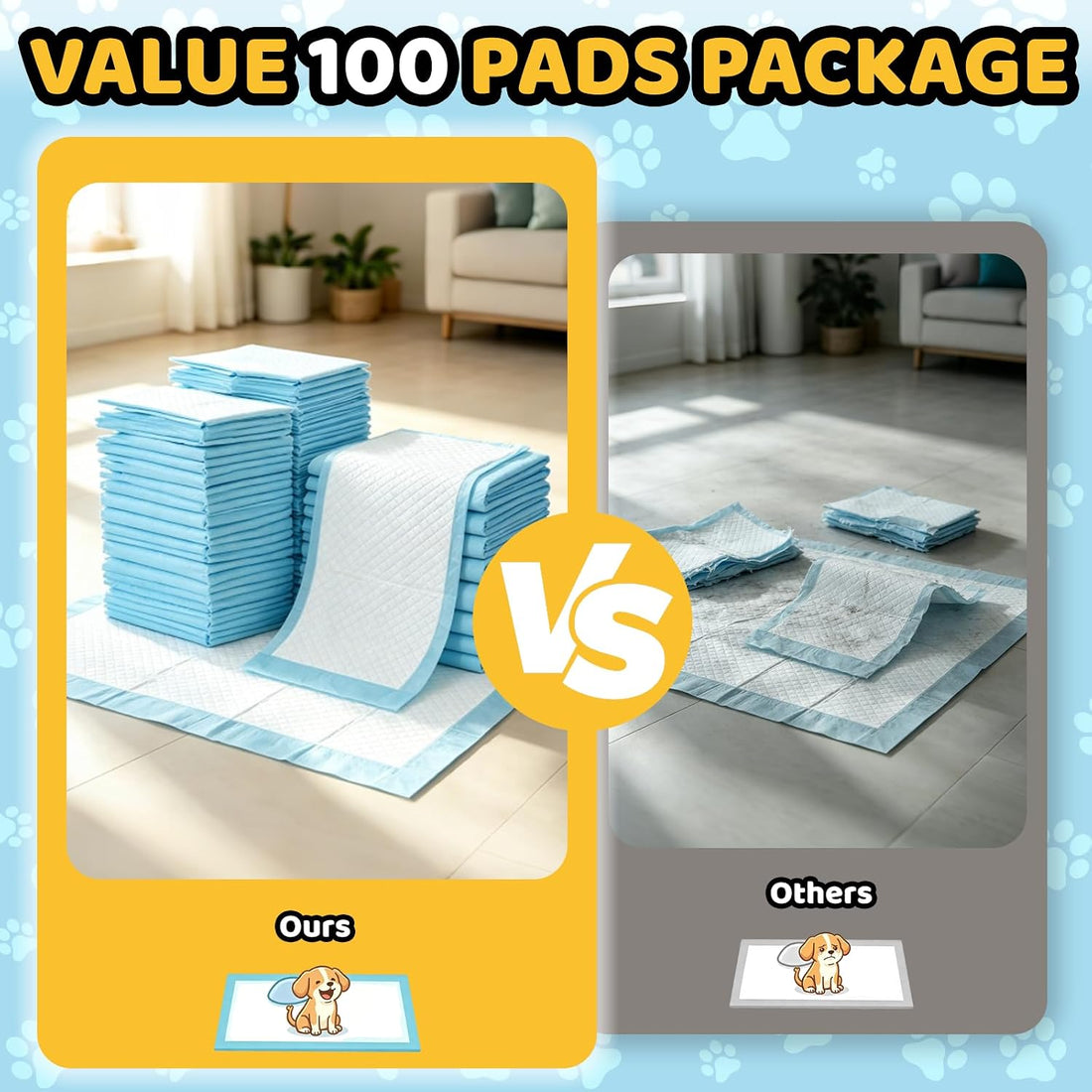 100 Count Dog Pee Pads 34" x 28"