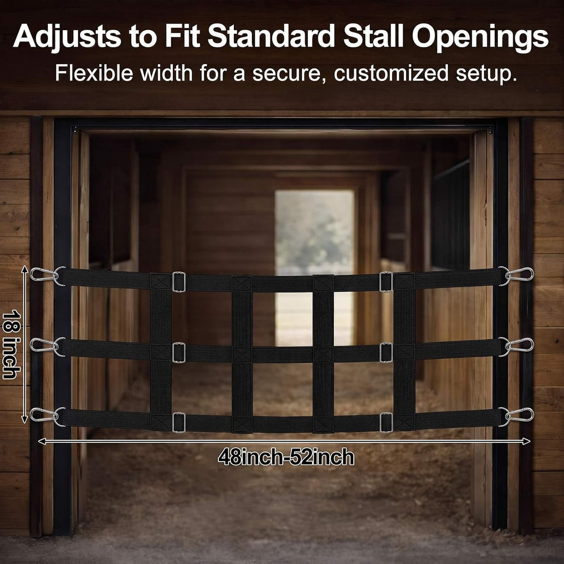 Aliceset Stall Guards for Horses 48" x 18" with Adjustable Strap