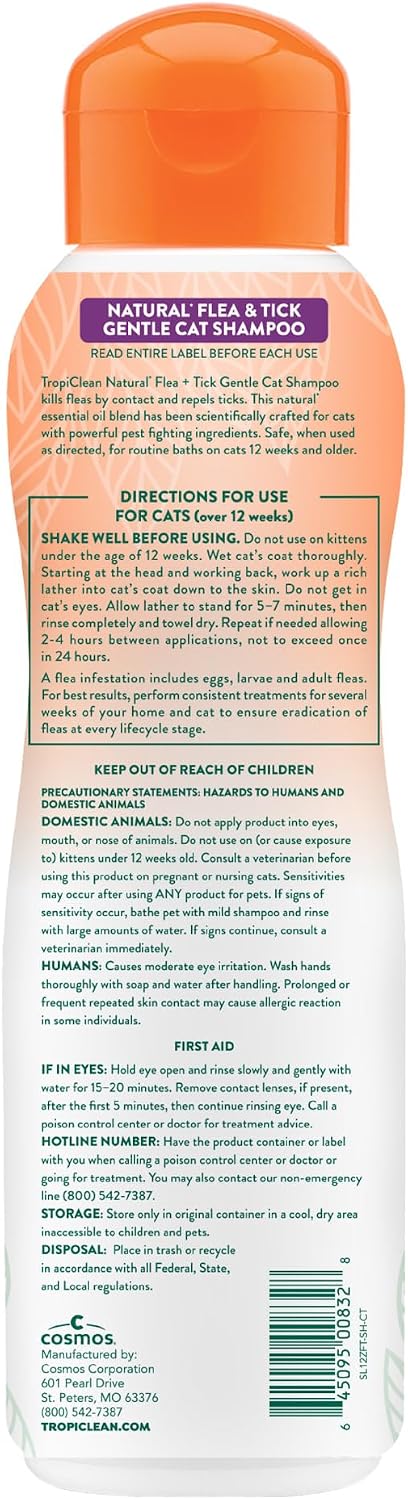 TropiClean Gentle Flea Shampoo for Cats