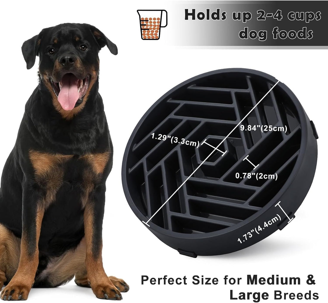 TOBYTO Slow Feeder Dog Bowls Large Medium Breed,Anti-Choking Slow