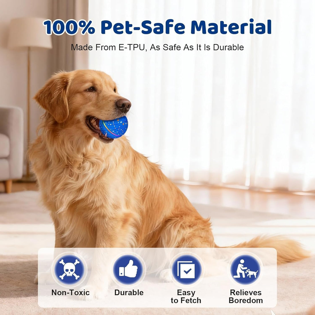 Smart Interactive Dog Toys Ball for Aggressive Chewers Small Medium