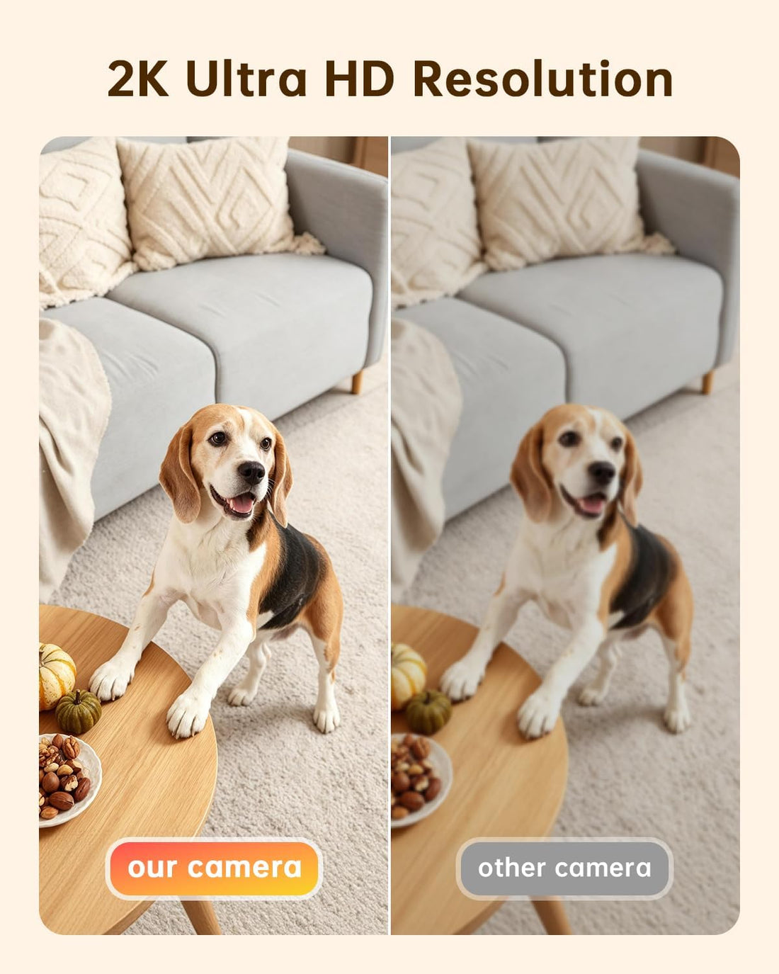SEHMUA Battery Indoor Camera Wireless, 5G/2.4G WiFi, 2K Live View
