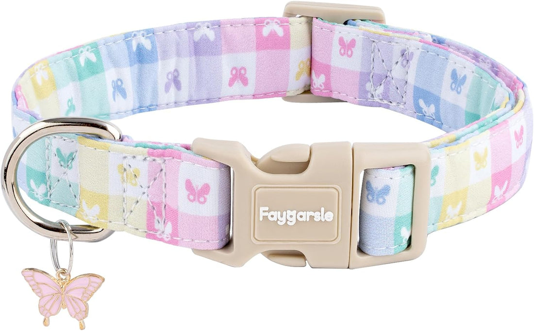 Faygarsle Pink Halloween Dog Collar for Small Medium Large Dogs M