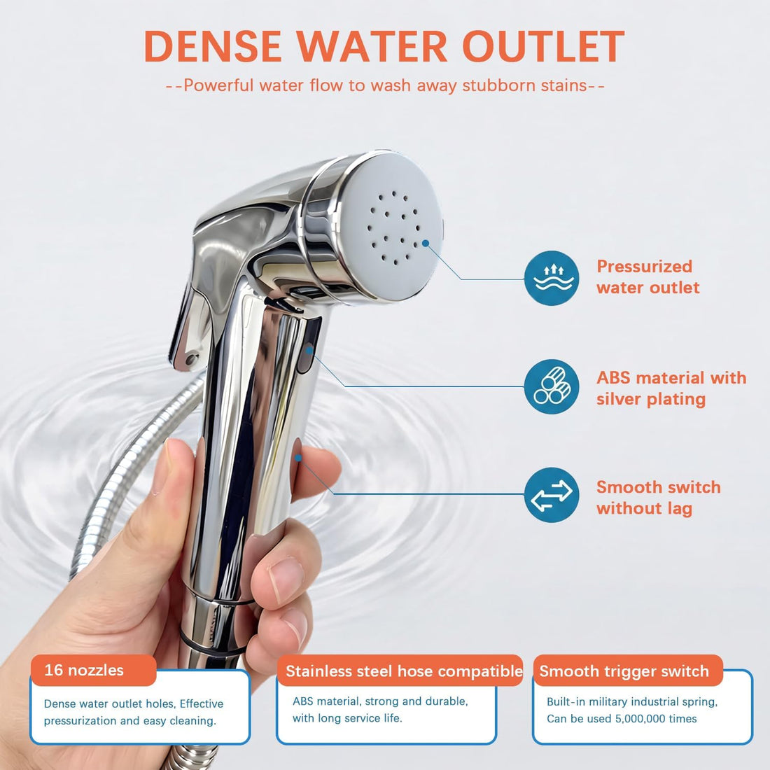 Dog Shower Attachment Kit, 8FT Hose & Handheld Dog Sprayer