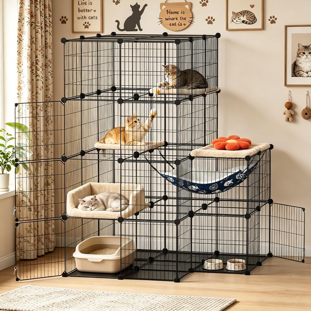 COMHOMA Cat Cage DIY Cat Enclosures Catio for Kitten