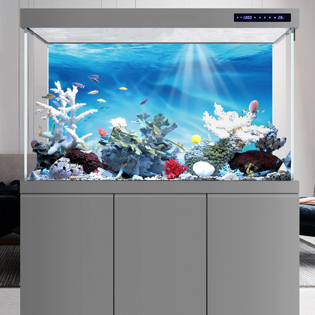 Undersea Aquarium Backdrop Underwater Coral Fish Tank Background