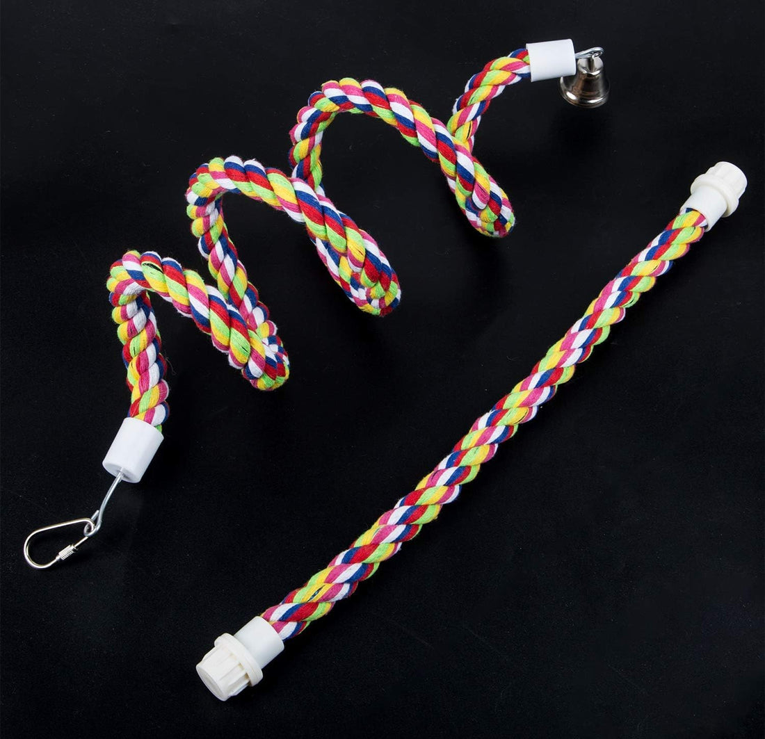 Petsvv Rope Bungee Bird Toy, Small