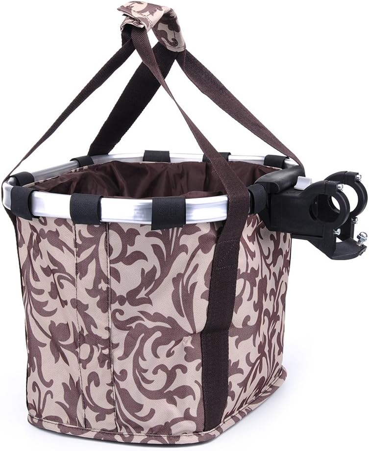 Pet Dog Bike Basket & Carrier Bag- Foldable Detachable Pet Travel