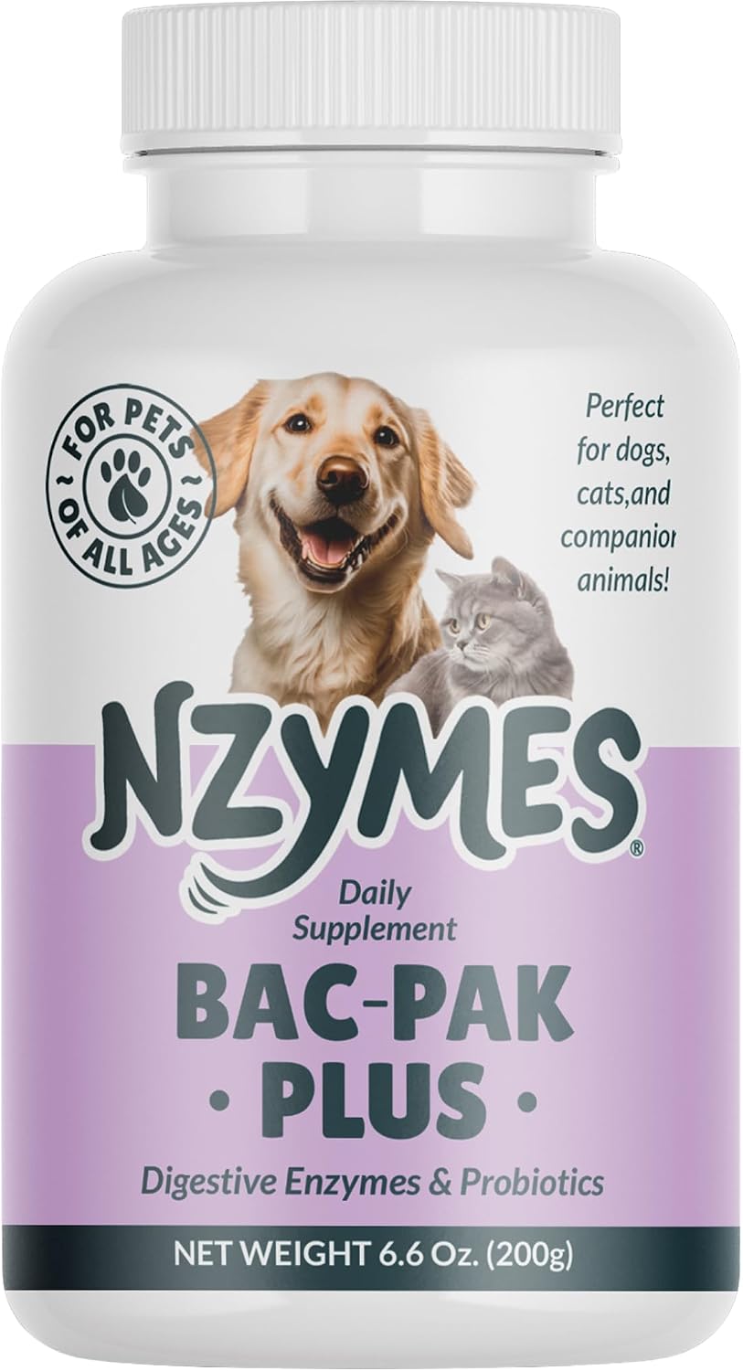 Nzymes Bac-Pak Plus Digestive Enzymes & Probiotics for Pets, 100 Grams