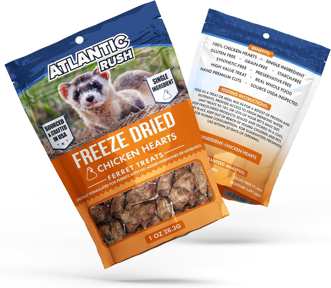 Freeze Dried Small Pet Treats - Resealable Bag of Treats for Ferrets