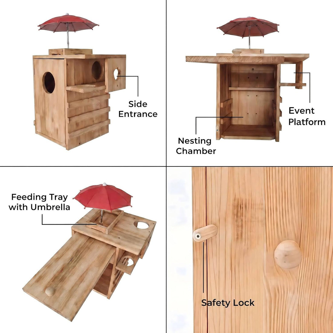 Extra Large Squirrel Houses for Outside 15.7" Outdoor Nest Box