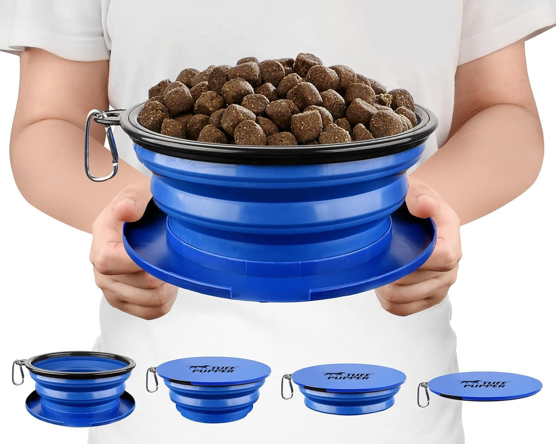 Tuff Pupper SuperBigSlurp Collapsible Dog Bowls, Extra Large Capacity