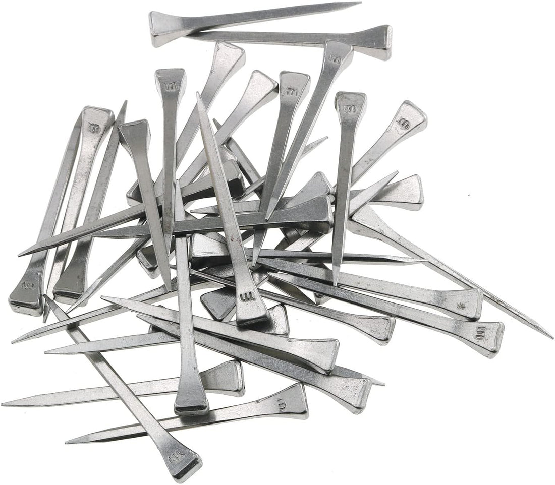 E-outstanding 50-Pack Low Carbon Steel 2.4 Inch E6 Horseshoe Nails
