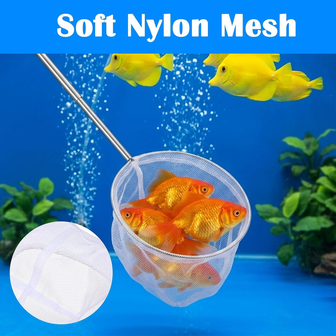 Nogeqi 2Pcs Fish Tank Net Small Fish Net for Fish Tank
