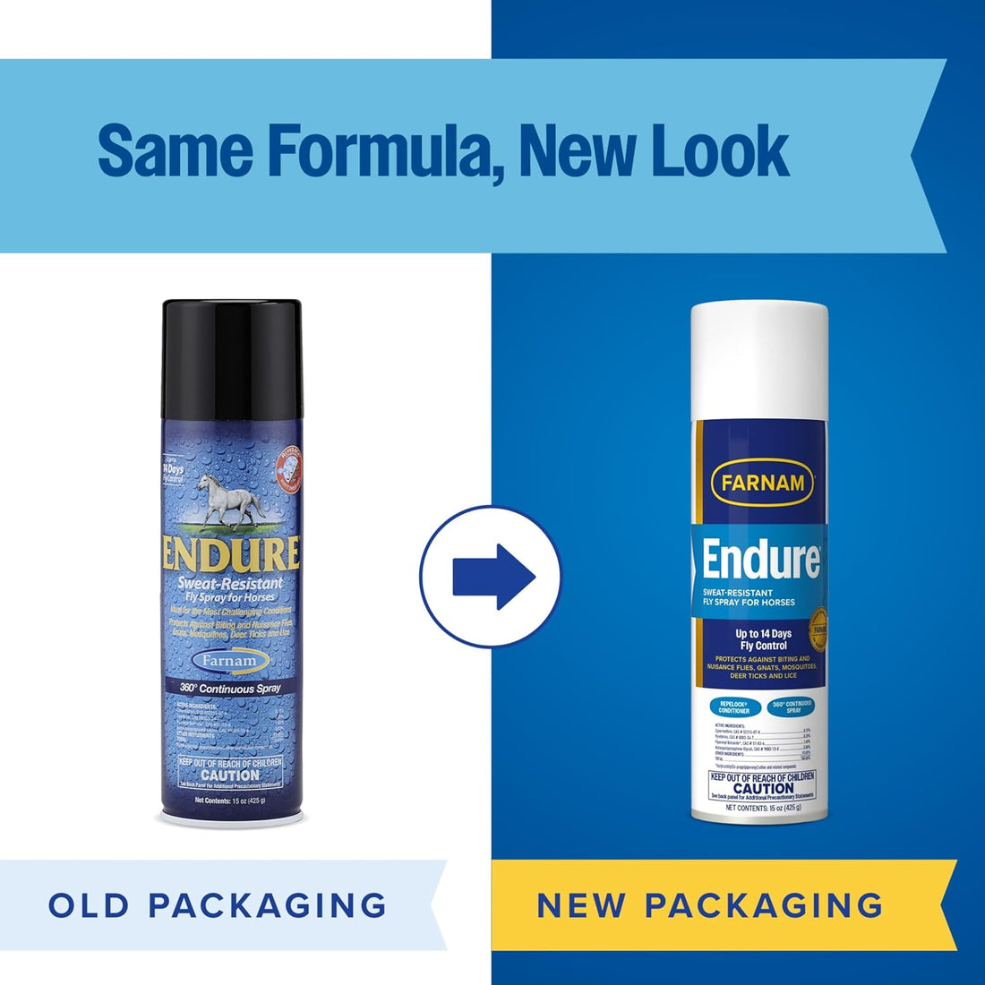 Farnam Endure Fly Spray for Horses, Long-Lasting Fly Repellent