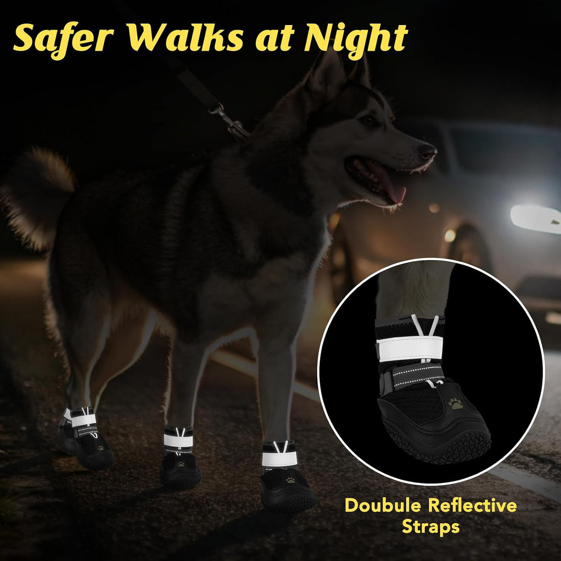 LUCKYPAW Dog Shoes for Large Medium Dogs