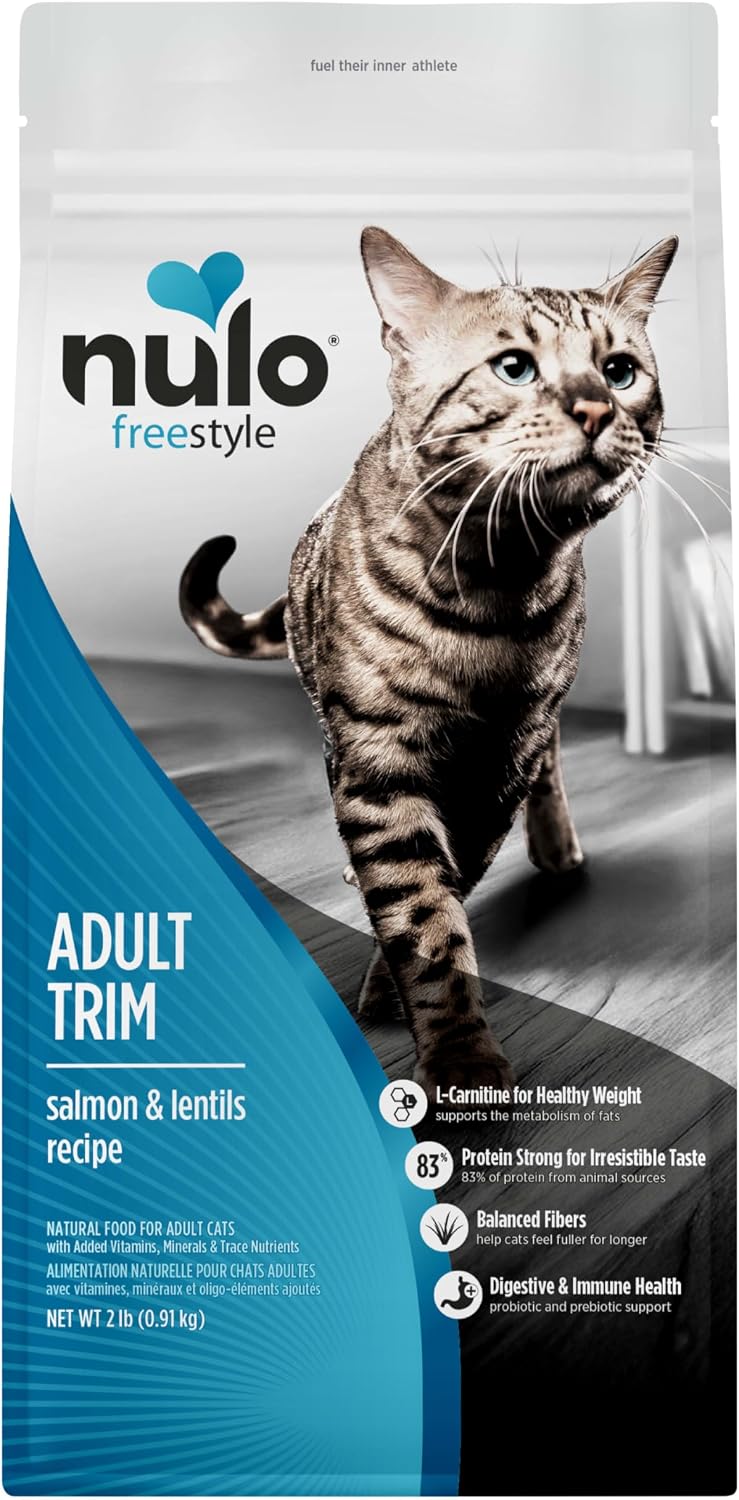 Nulo FreeStyle Trim Grain-Free Dry Cat Food, Salmon & Lentils, 4 lb