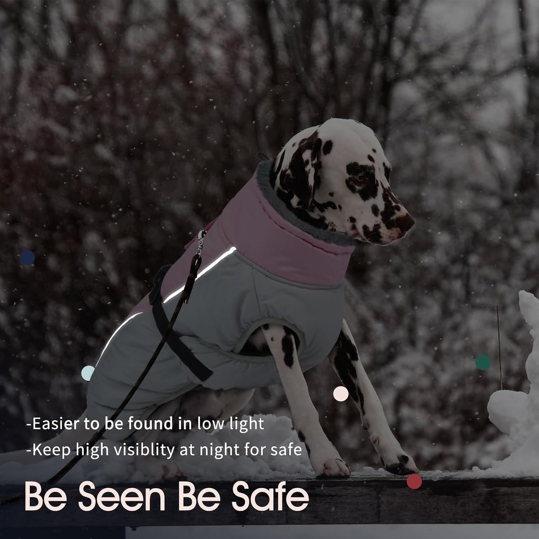 IECOii Extra Warm Dog Jackets for Large Dogs