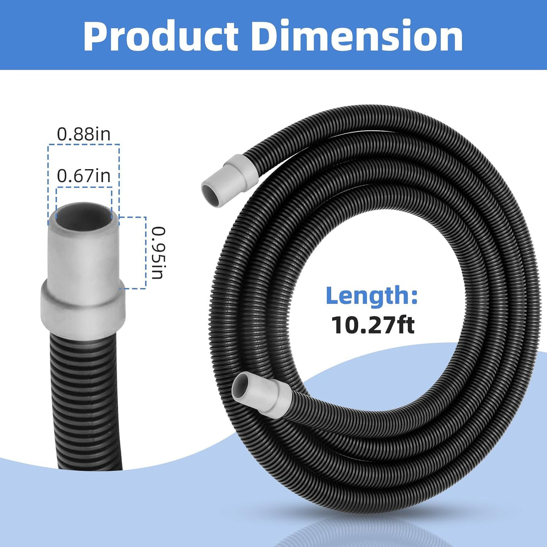 A20015 Ribbed Hosing Compatible with Fluval 407 307 Aquarium Pump