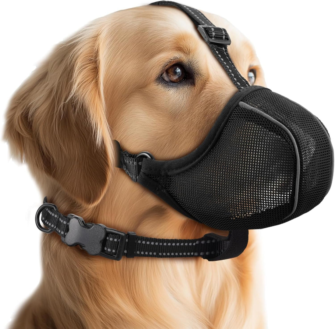 Dog Muzzle,Mesh Soft Muzzle for Small Medium Large Sized Dogs