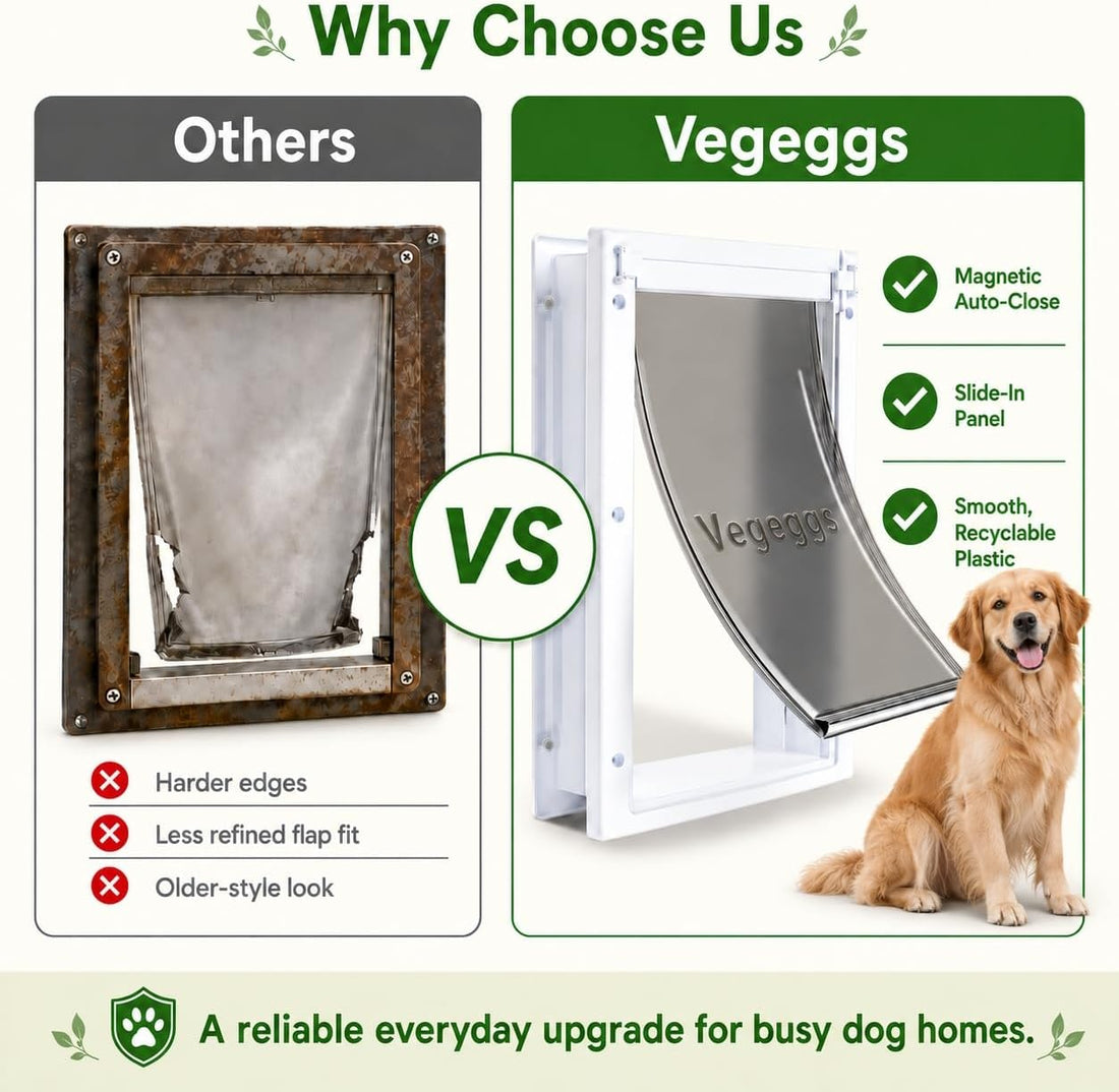 Large Dog Door for Door, Durable Plastic