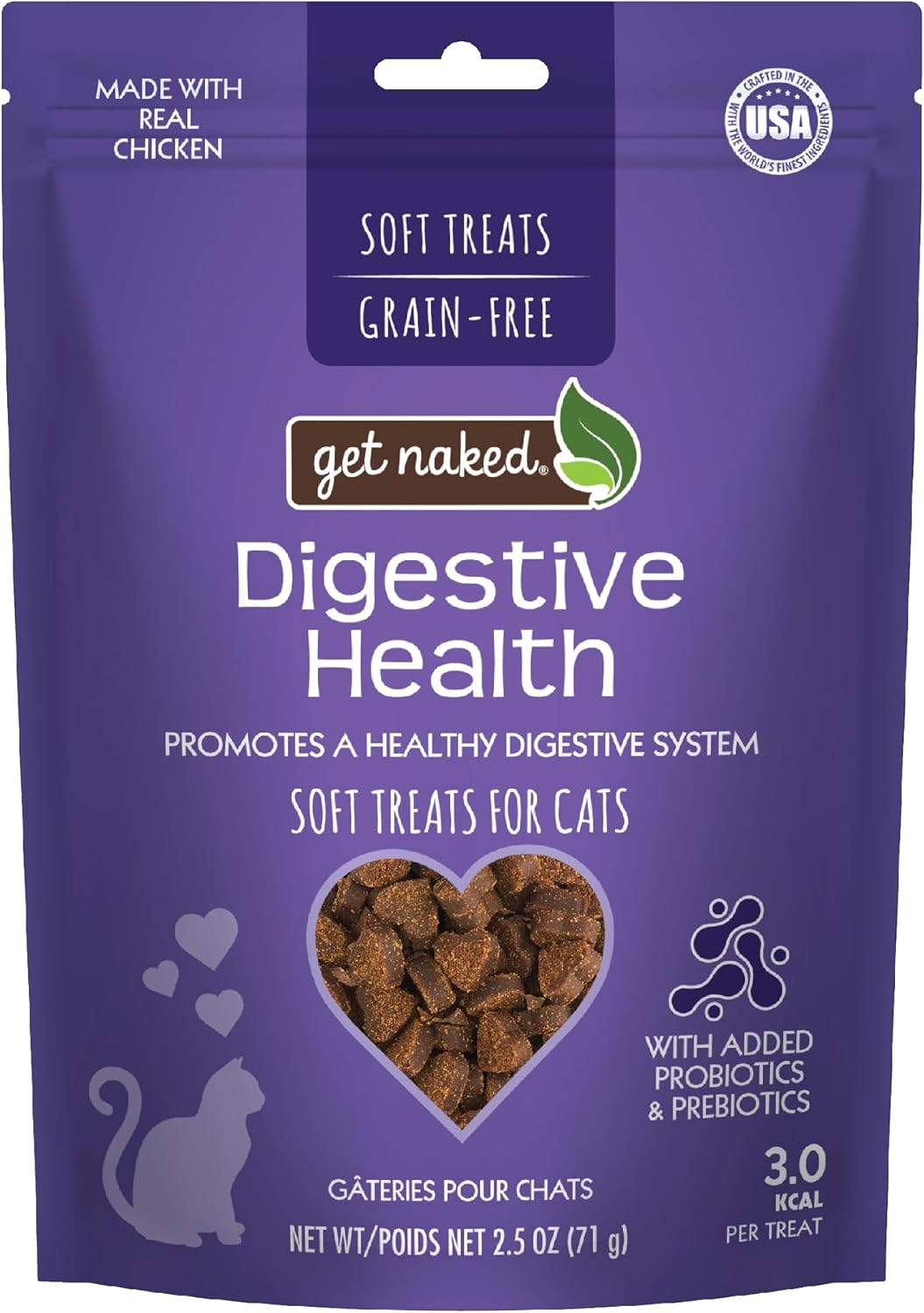 Get Naked 1 Pouch Furball Relief Soft Treats For Cats, 2.5 Oz