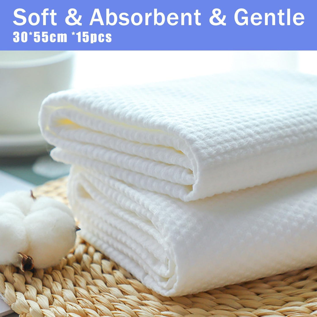 15-Pack Disposable Pet Bath Towels