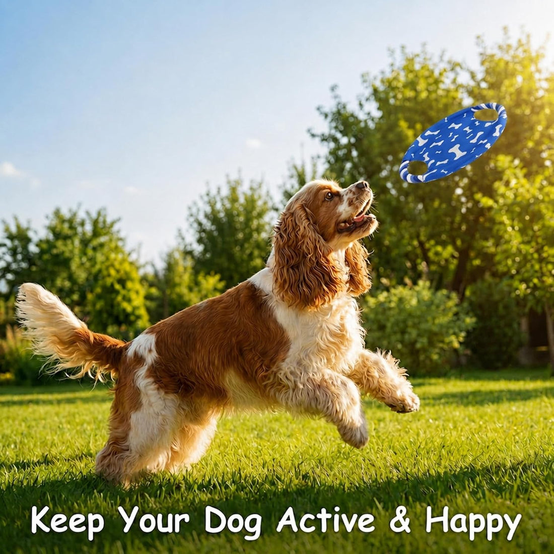 Dog Rope Flying Disc Toy with Squeaker