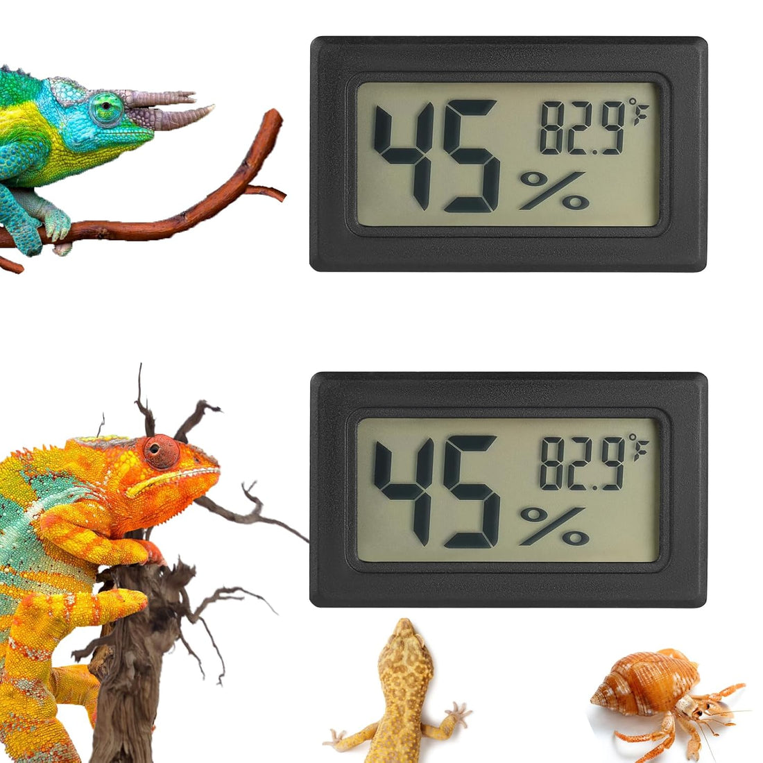 Reptile Thermometer and Humidity Gauge Digtal Terrarium Thermometer