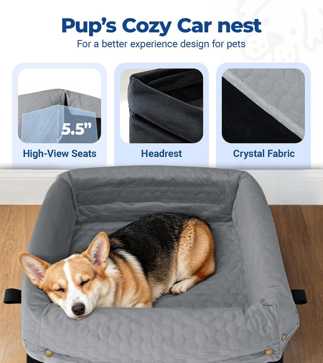 Wagora Dog Car Seat for Small Medium Dogs