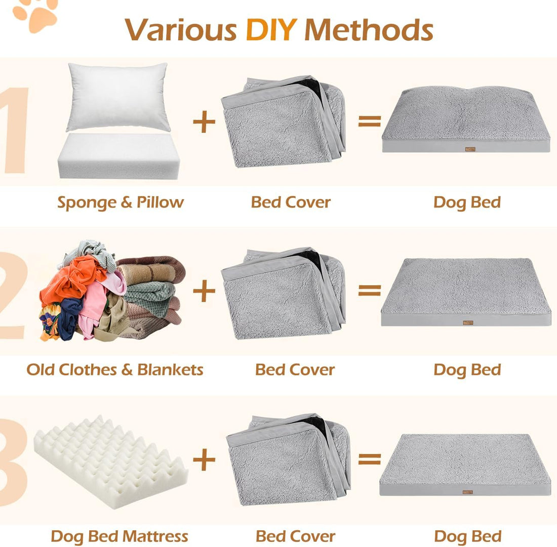 Waterproof Dog Bed Covers Replacement, 36x27x3in, Cover Only