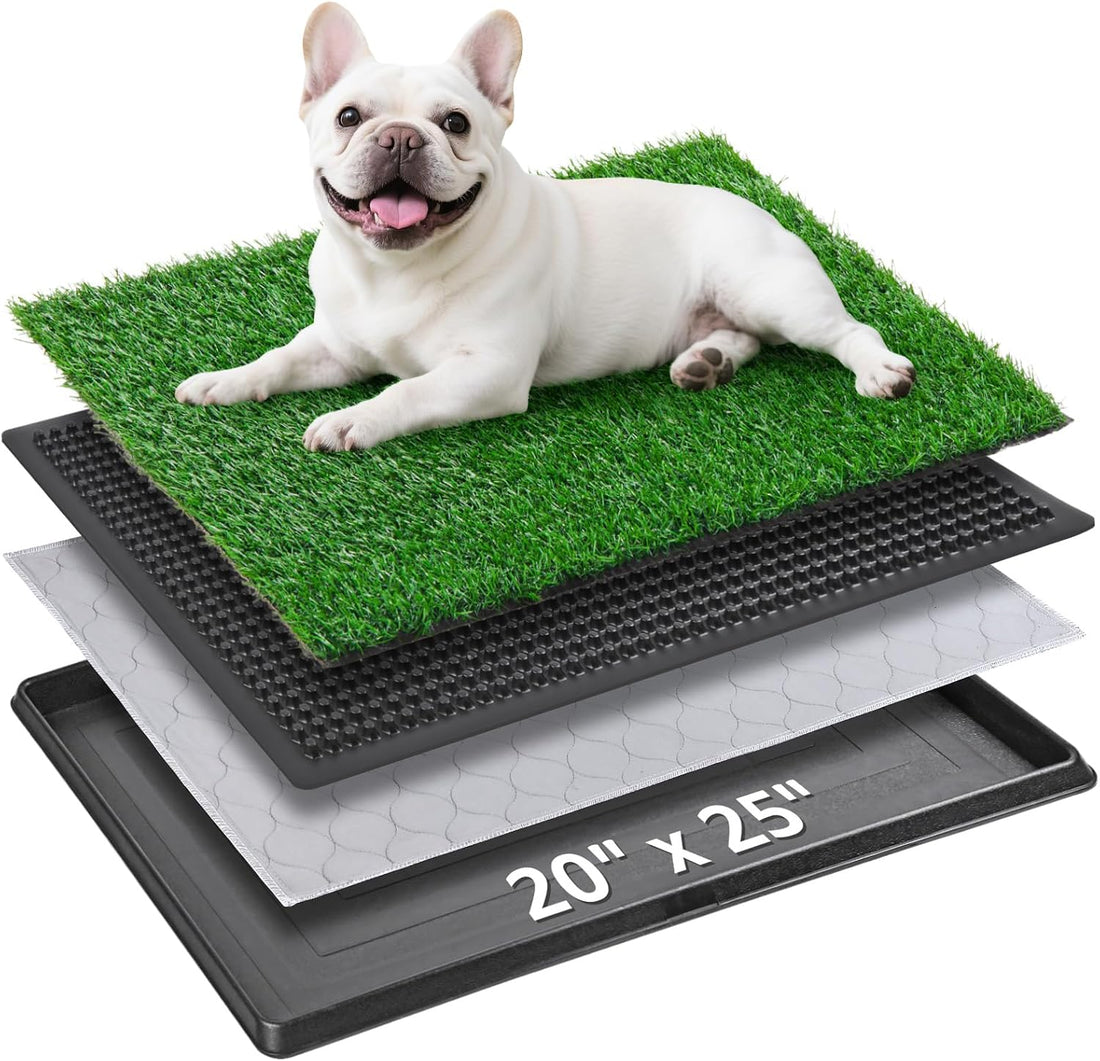 Grass Pad with Tray 20"x16", Dog Litter Box for Puppy Training
