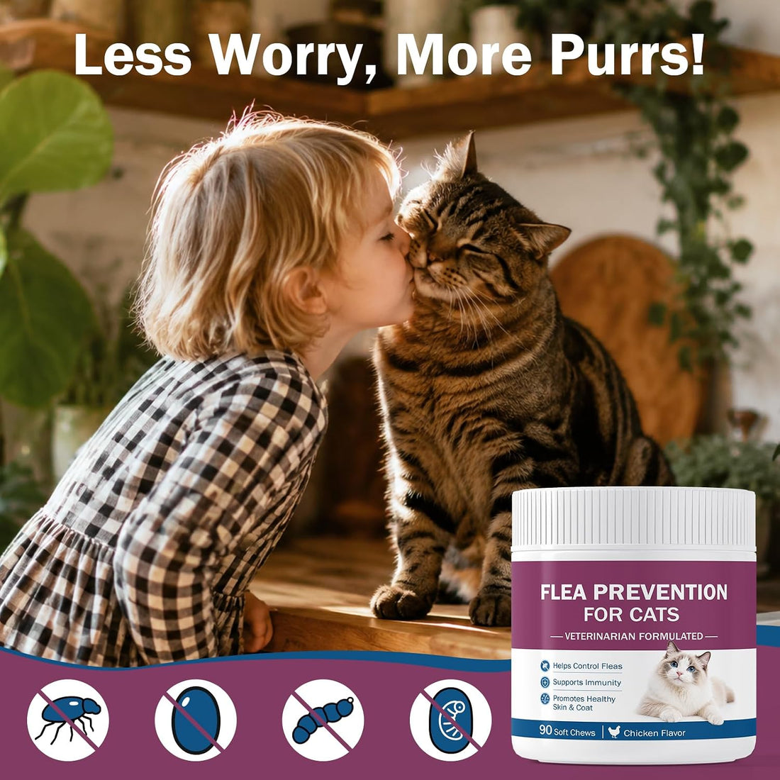 Flea Prevention for Cats, Cat Flea Chewables Over 2 lbs