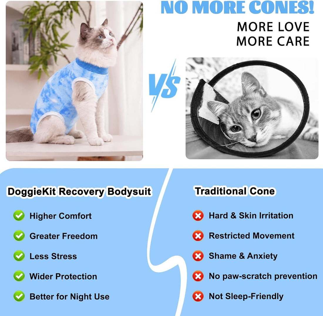 Cat Surgery Recovery Suit, Kitten Surgical Onesie After Spay